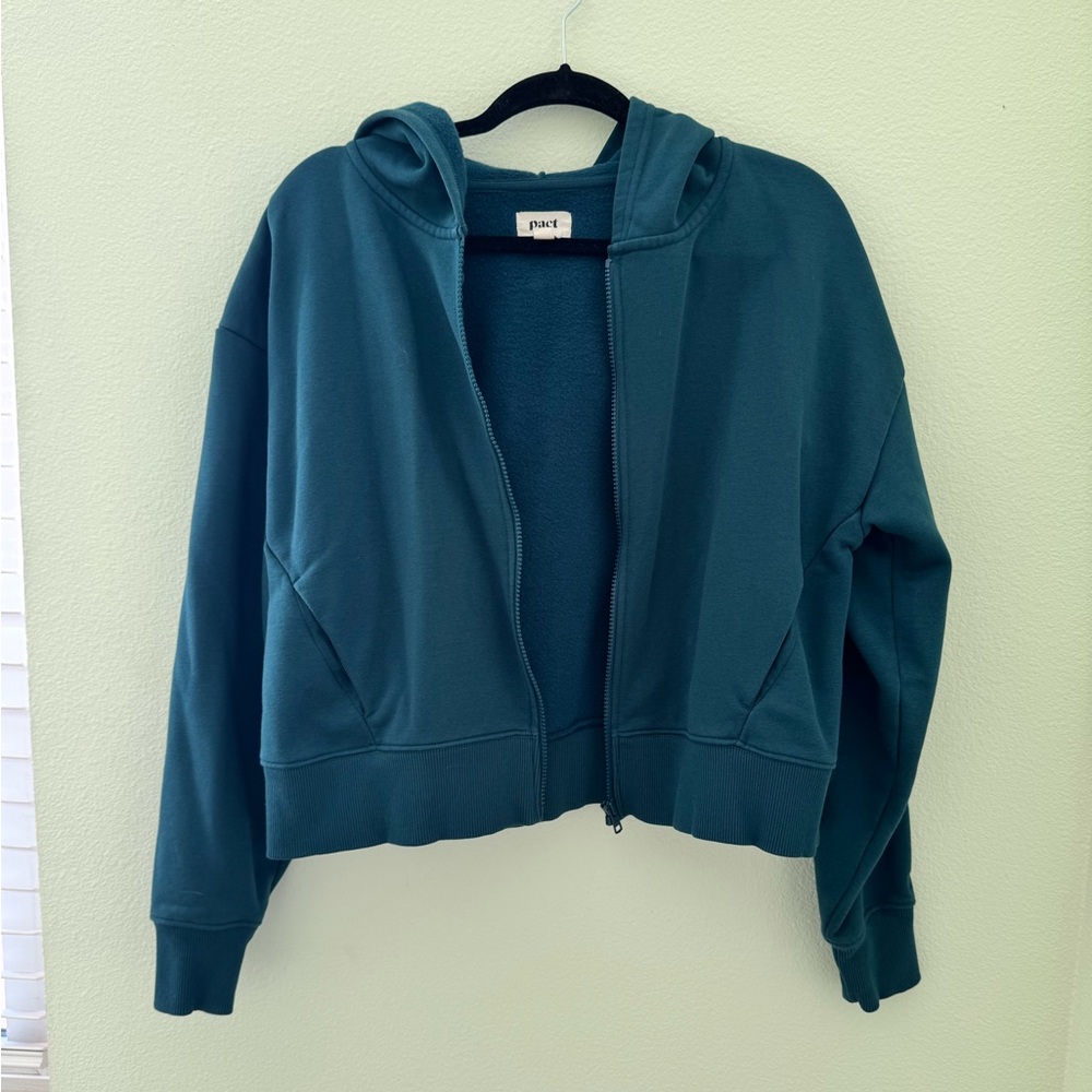 Pact Blue Casual Lightweight Jacket with Hood and Relaxed Fit